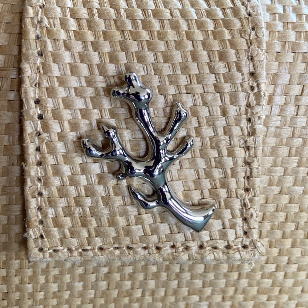 India Hicks x Crabtree & Evelyn Island Living Paper Straw Clutch Bag Minaudière - Picture 3 of 13